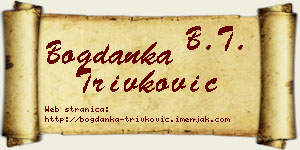 Bogdanka Trivković vizit kartica